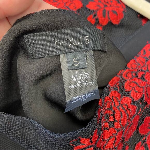 New H:ours One Shoulder Leonardo Lace Dress in Spanish Red Size Small - Picture 10 of 11